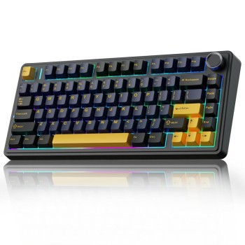 AULA Wireless Mechanical Keyboard F75 75% Tri-mode RGB Thunder Black