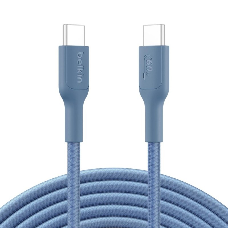 Belkin USB-C to USB-C Braided Nylon Cable 2M 60W Blue