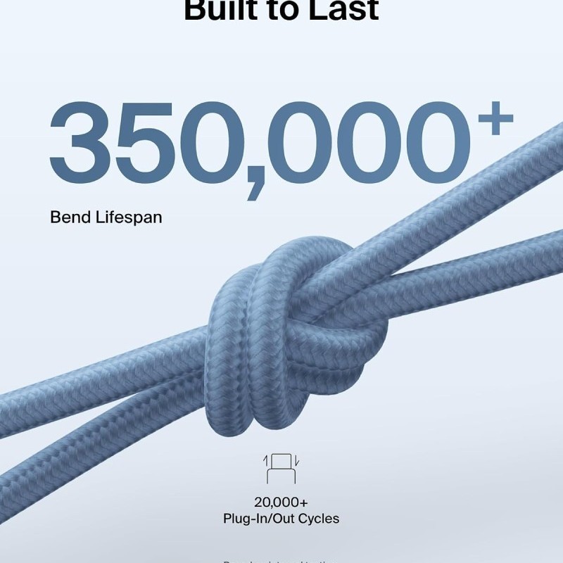 Belkin USB-C to USB-C Braided Nylon Cable 2M 60W Blue