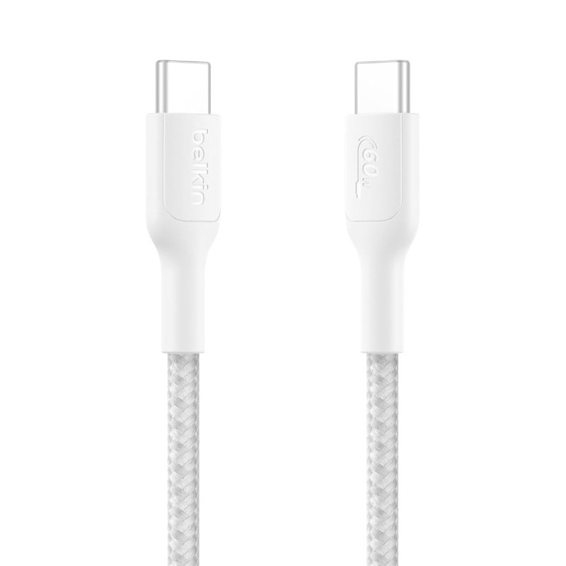 Belkin USB-C to USB-C Cable 60W Fast Charging 2M White