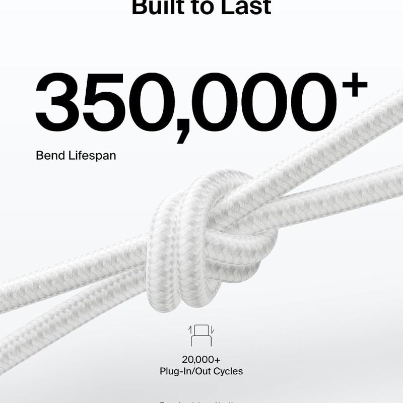 Belkin USB-C to USB-C Cable 60W Fast Charging 2M White