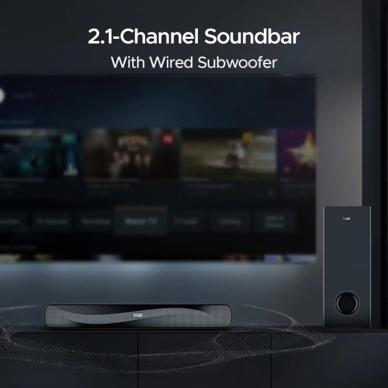 boAt Aavante Bar A1040 50W RMS 2.1 Channel Bluetooth Soundbar Premium Black