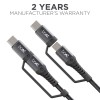 boAt Deuce 300 USB Cable 2 in 1 Type-C & Micro USB 3A Fast Charging Mercurial Black