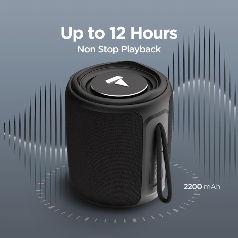 boAt Stone 350 Portable Bluetooth Speaker 10W RMS Stereo Sound IPX7 Water Resistance Black
