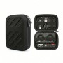 BonKaso Electronics Organizer Travel Case BK-3D_ORGNR-BLK EVA Hard Shell Compact Pouch Black
