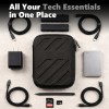 BonKaso Electronics Organizer Travel Case BK-3D_ORGNR-BLK EVA Hard Shell Compact Pouch Black