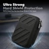 BonKaso Electronics Organizer Travel Case BK-3D_ORGNR-BLK EVA Hard Shell Compact Pouch Black