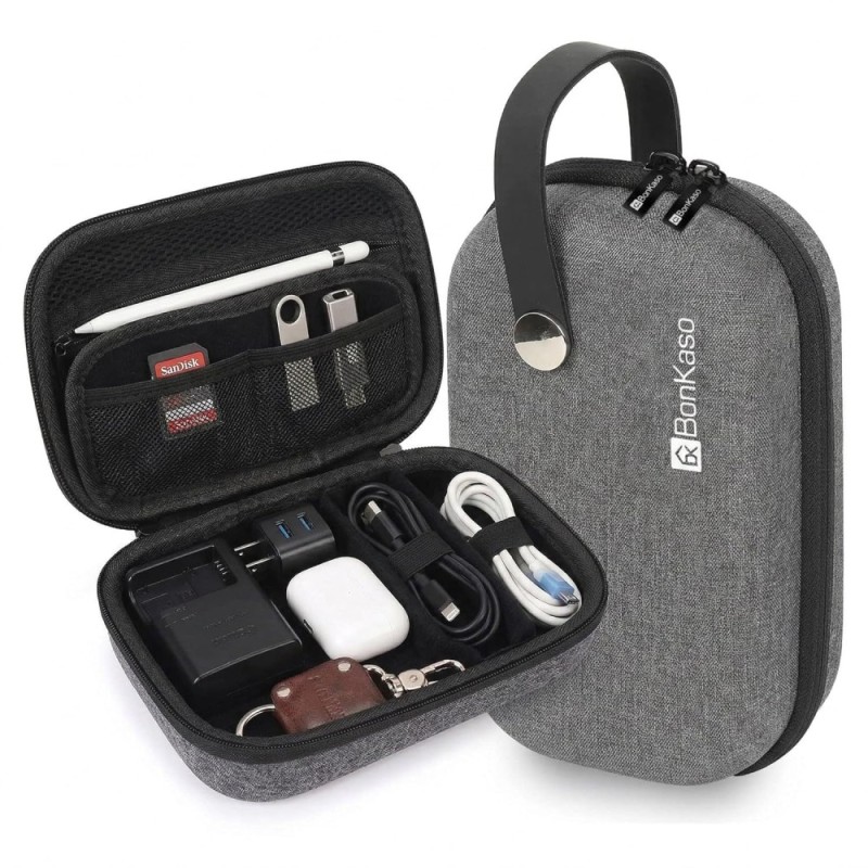 BonKaso Tech Organizer Pouch BK-GRYORGANIZER Hard Shell Grey