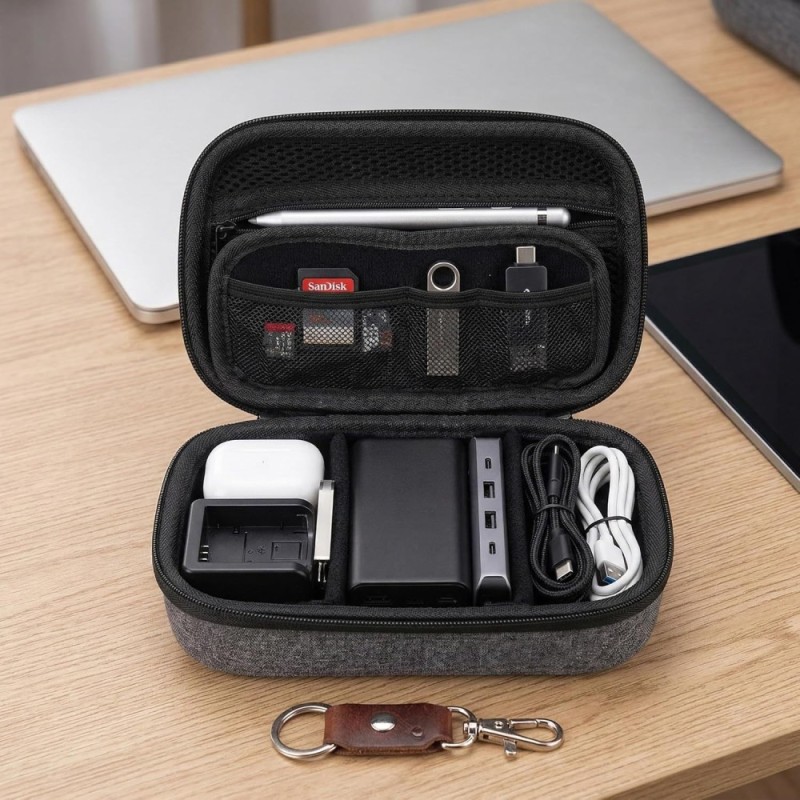 BonKaso Tech Organizer Pouch BK-GRYORGANIZER Hard Shell Grey