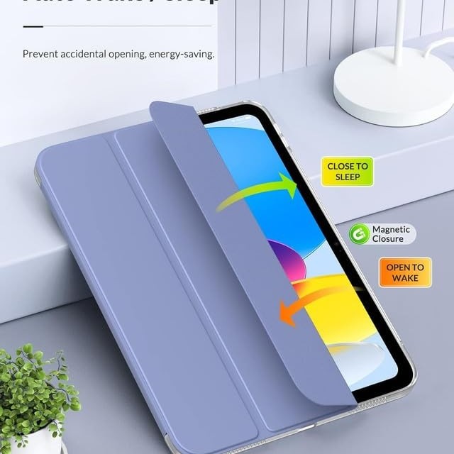 Boxome Tablet Case Cover BXIPP61290452T for iPad Pro 12.9 inch 3rd/4th/5th/6th Gen Trifold Stand Lavender