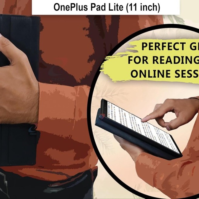 CEDO Flip Cover for OnePlus Pad Lite (11 inch) 360 Rotate, Black