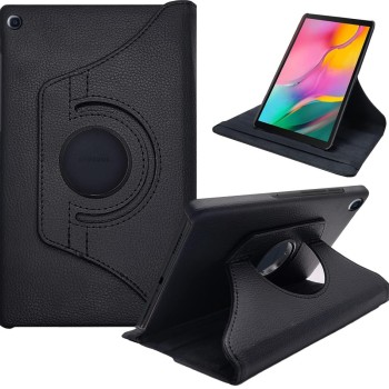 CEDO Flip Cover for Samsung Galaxy Tab A SM-T510/T515 Black Leather Finish