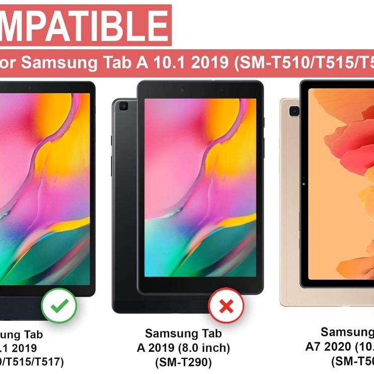 CEDO Flip Cover for Samsung Galaxy Tab A SM-T510/T515 Black Leather Finish