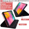 CEDO Flip Cover for Samsung Galaxy Tab A SM-T510/T515 Black Leather Finish