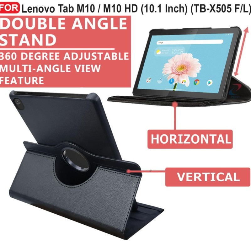 CEDO Flip Cover Tab M10 / M10 HD 10.1 inch Leather Finish Black