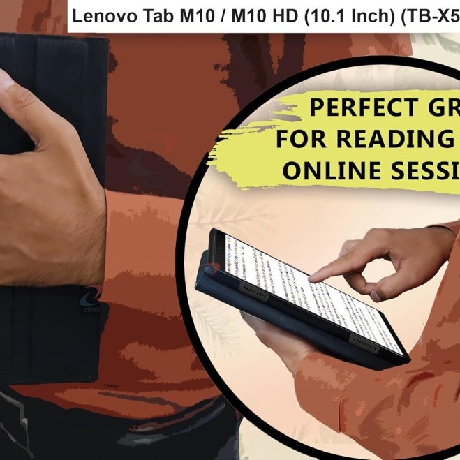 CEDO Flip Cover Tab M10 / M10 HD 10.1 inch Leather Finish Black