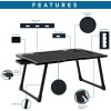CERVONIX Laptop Table CER-458 Foldable with Cup Holder Black