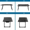 CERVONIX Laptop Table CER-458 Foldable with Cup Holder Black