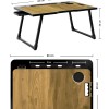 Cervonix Multipurpose Foldable Laptop Table CER-458 with Cup Holder, Wooden, 60 x 40 x 24 cm