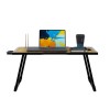 Cervonix Multipurpose Foldable Laptop Table CER-458 with Cup Holder, Wooden, 60 x 40 x 24 cm