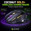 Coconut Gold+ Gaming Mouse 3200 DPI Ergonomic Wireless Gold