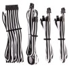 Corsair Component Premium Individually Sleeved DC Cable Starter Kit CP-8920220, 24-Pin, Flexible, White/Black