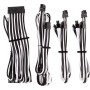 Corsair Component Premium Individually Sleeved DC Cable Starter Kit CP-8920220, 24-Pin, Flexible, White/Black