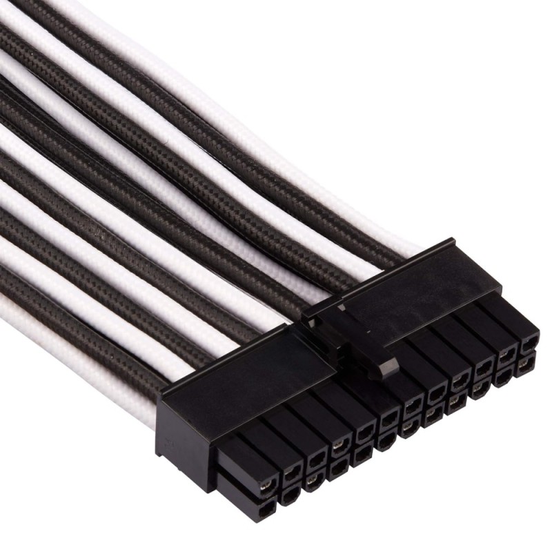 Corsair Component Premium Individually Sleeved DC Cable Starter Kit CP-8920220, 24-Pin, Flexible, White/Black