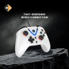 Cosmic Byte ARES Wired Controller for PC, Ergonomic Design, Dual Vibration, White