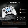 Cosmic Byte ARES Wired Controller for PC, Ergonomic Design, Dual Vibration, White