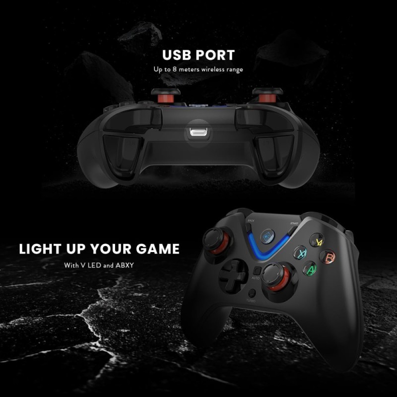 Cosmic Byte ARES Wireless Controller for PC, Bluetooth Connectivity, 12hrs Battery Life, Black