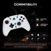 Cosmic Byte ARES Wireless Controller for PC, Hall Effect Joystick, Dual Vibration, White