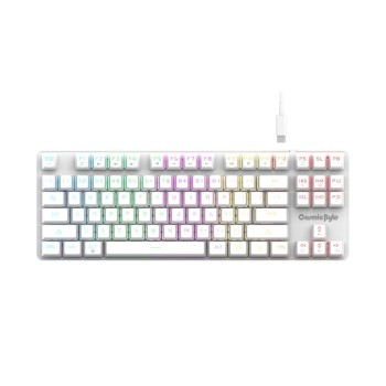 Cosmic Byte Firefly TKL Mechanical Gaming Keyboard Per-Key RGB Outemu Red Switches White