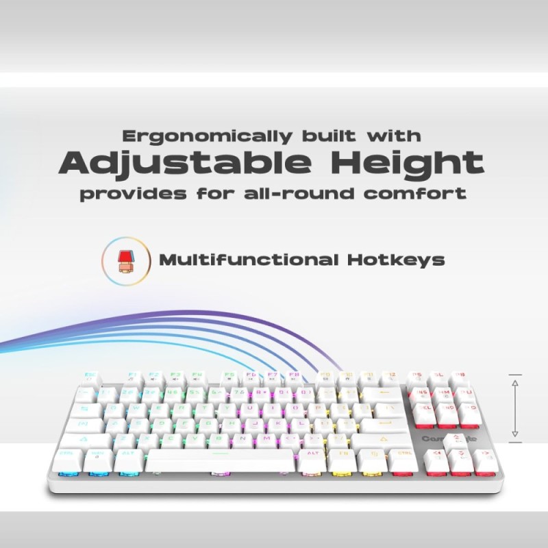 Cosmic Byte Firefly TKL Mechanical Gaming Keyboard Per-Key RGB Outemu Red Switches White