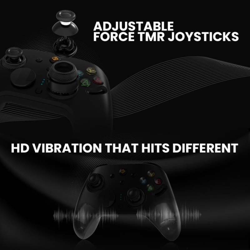 Cosmic Byte Gamepad Eclipse Hall Effect Triggers Black