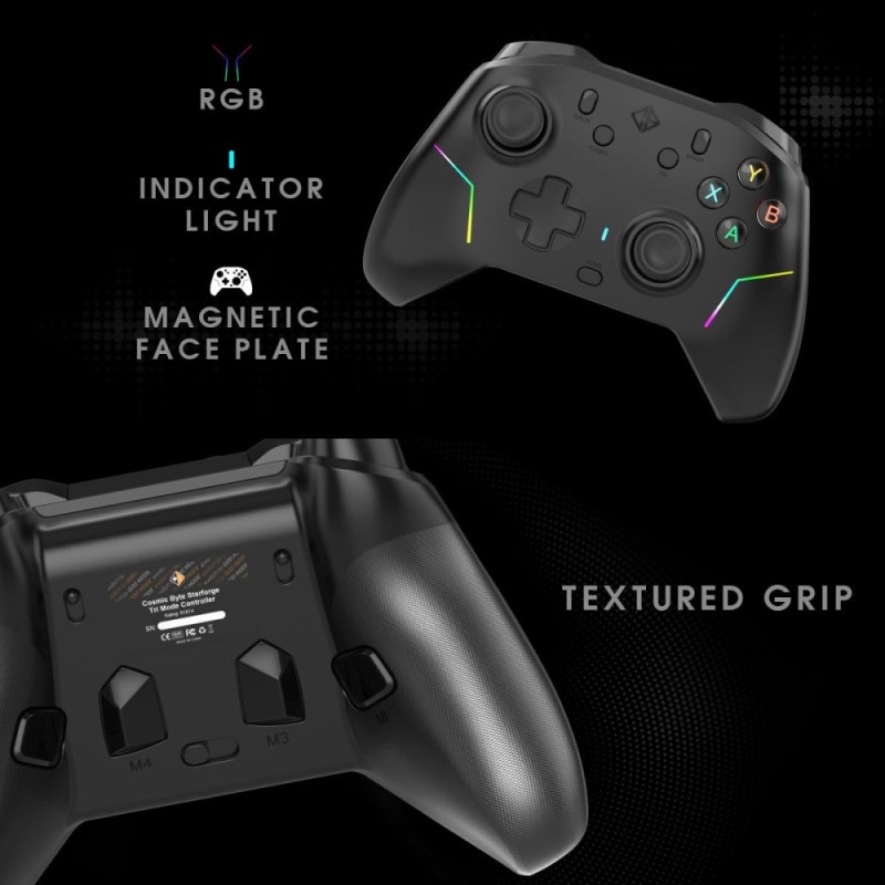 Cosmic Byte Gamepad Starforge Optical Triggers RGB Black