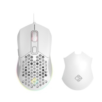 Cosmic Byte Gaming Mouse Firestorm 12400DPI Honeycomb Design White