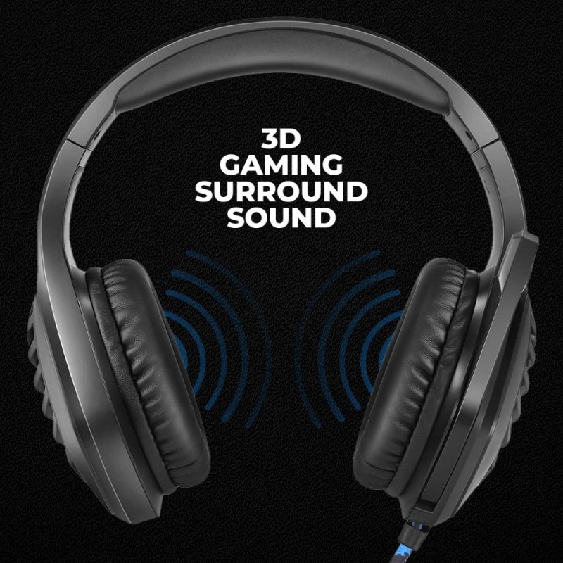 Cosmic Byte GS430 Gaming Headphone Over Ear 3D Sound Black