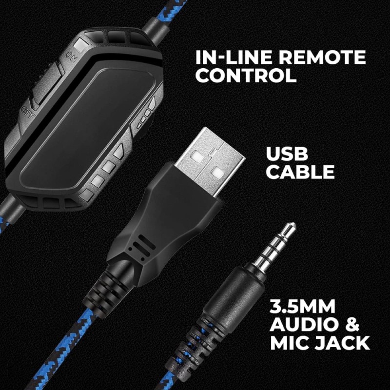 Cosmic Byte GS430 Gaming Headphone Over Ear 3D Sound Black