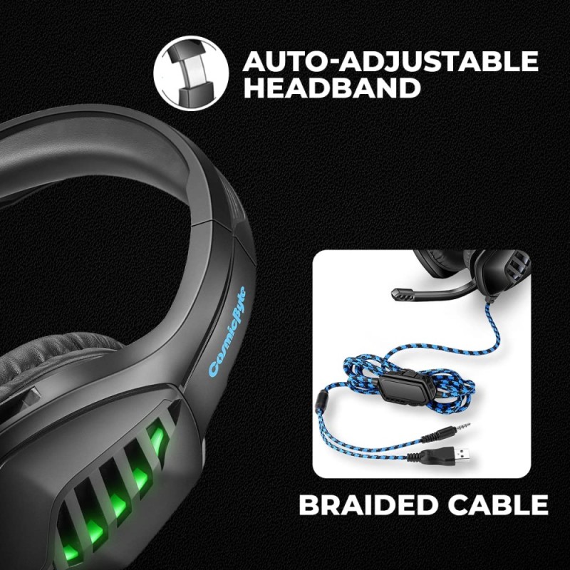 Cosmic Byte GS430 Gaming Headphone Over Ear 3D Sound Black