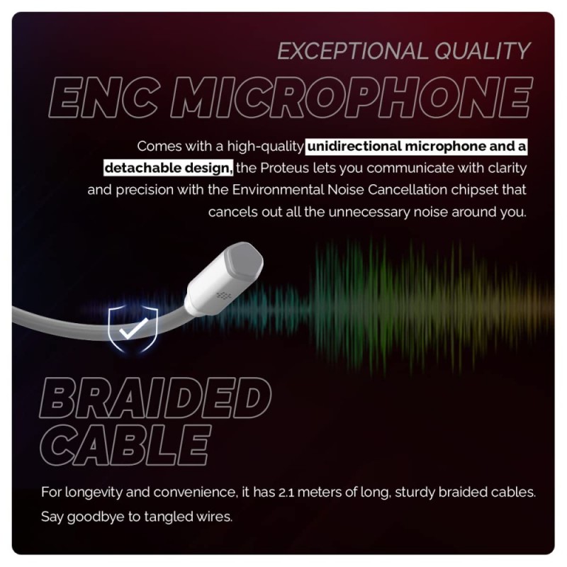 Cosmic Byte Headset Proteus 7.1 Surround Sound RGB LED White