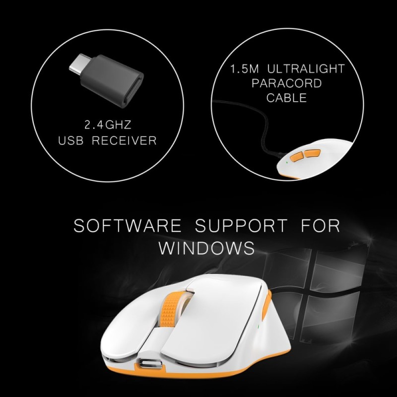 Cosmic Byte Ignis Wireless Tri-Mode Gaming Mouse 12,000 DPI White