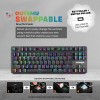 Cosmic Byte Mechanical Gaming Keyboard CB-GK-18 Firefly | TKL Design | Per-Key RGB | Detachable USB-C | Black