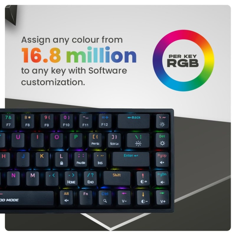 Cosmic Byte Mechanical Keyboard CB-GK-23 Artemis 68 Keys RGB Black