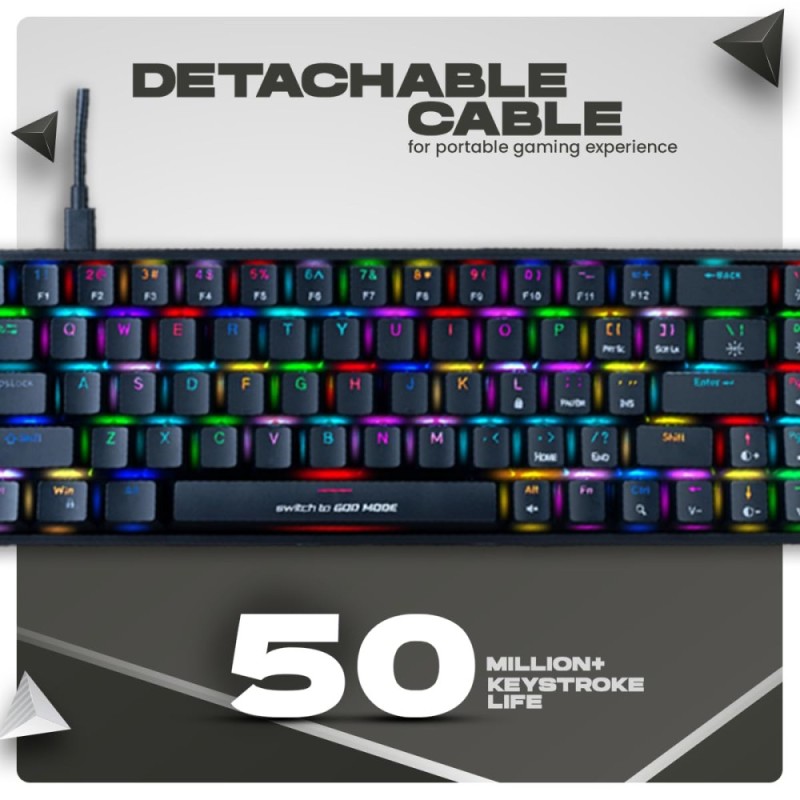 Cosmic Byte Mechanical Keyboard CB-GK-23 Artemis 68 Keys RGB Black