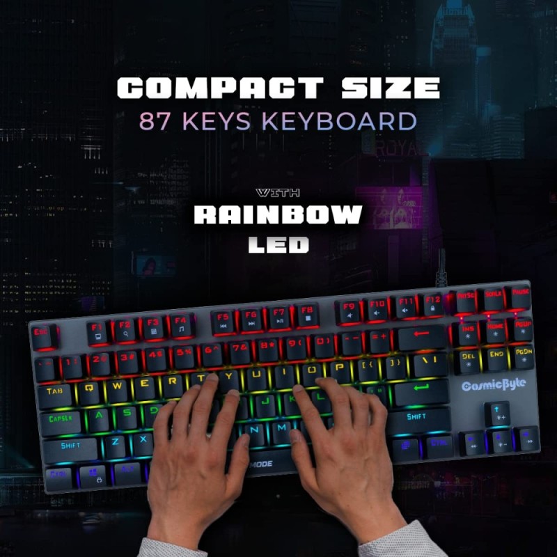 Cosmic Byte Mechanical Keyboard CB-GK-25 TKL RGB Black