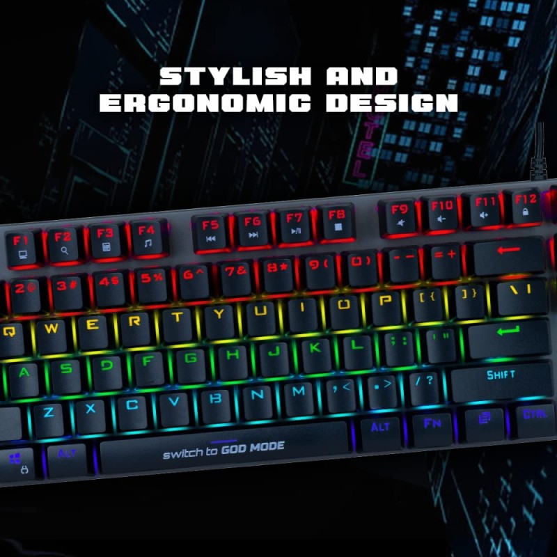 Cosmic Byte Mechanical Keyboard CB-GK-25 TKL RGB Black