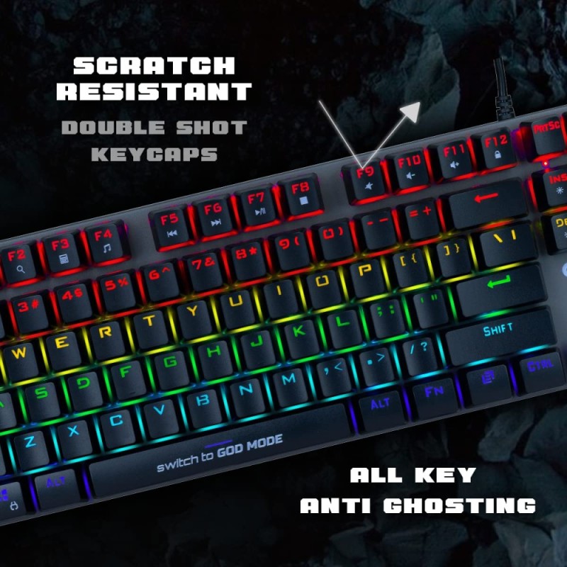 Cosmic Byte Mechanical Keyboard CB-GK-25 TKL RGB Black