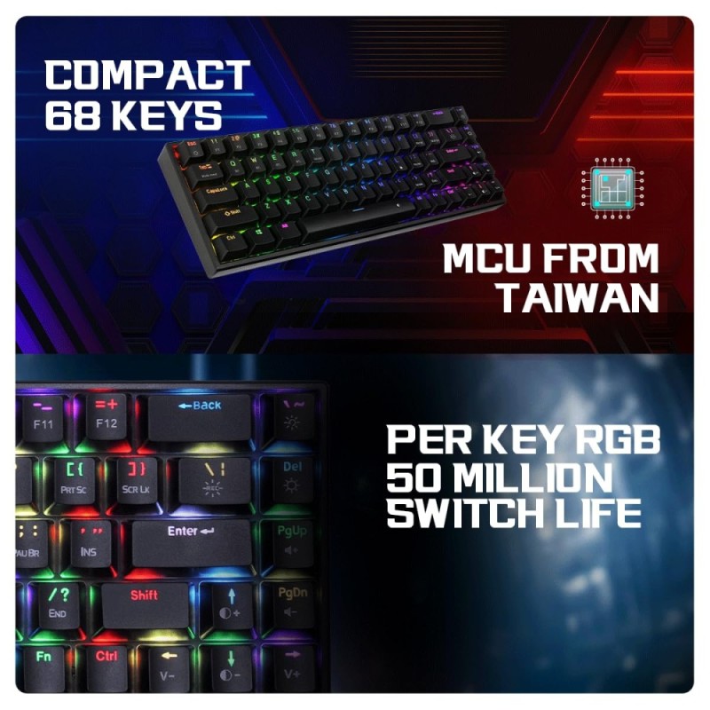 Cosmic Byte Mechanical Keyboard CB-GK-40 Artemis 3 Modes Black