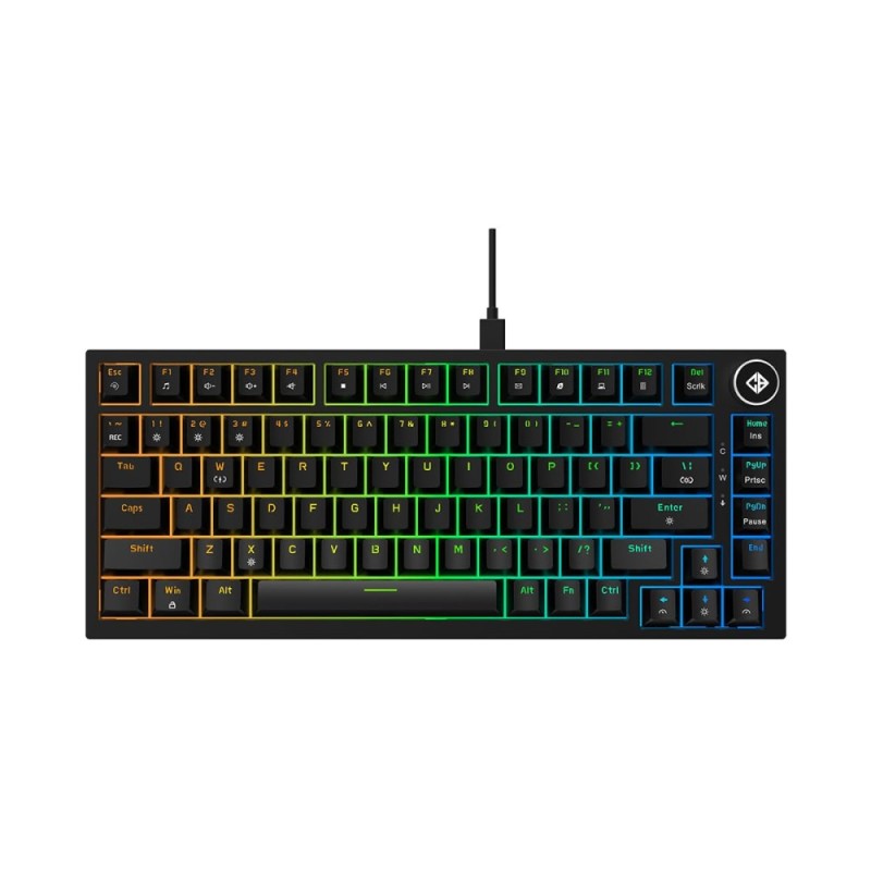 Cosmic Byte Mechanical Keyboard Phantom TKL RGB Black, Gasket-Mounted, Hot-Swappable